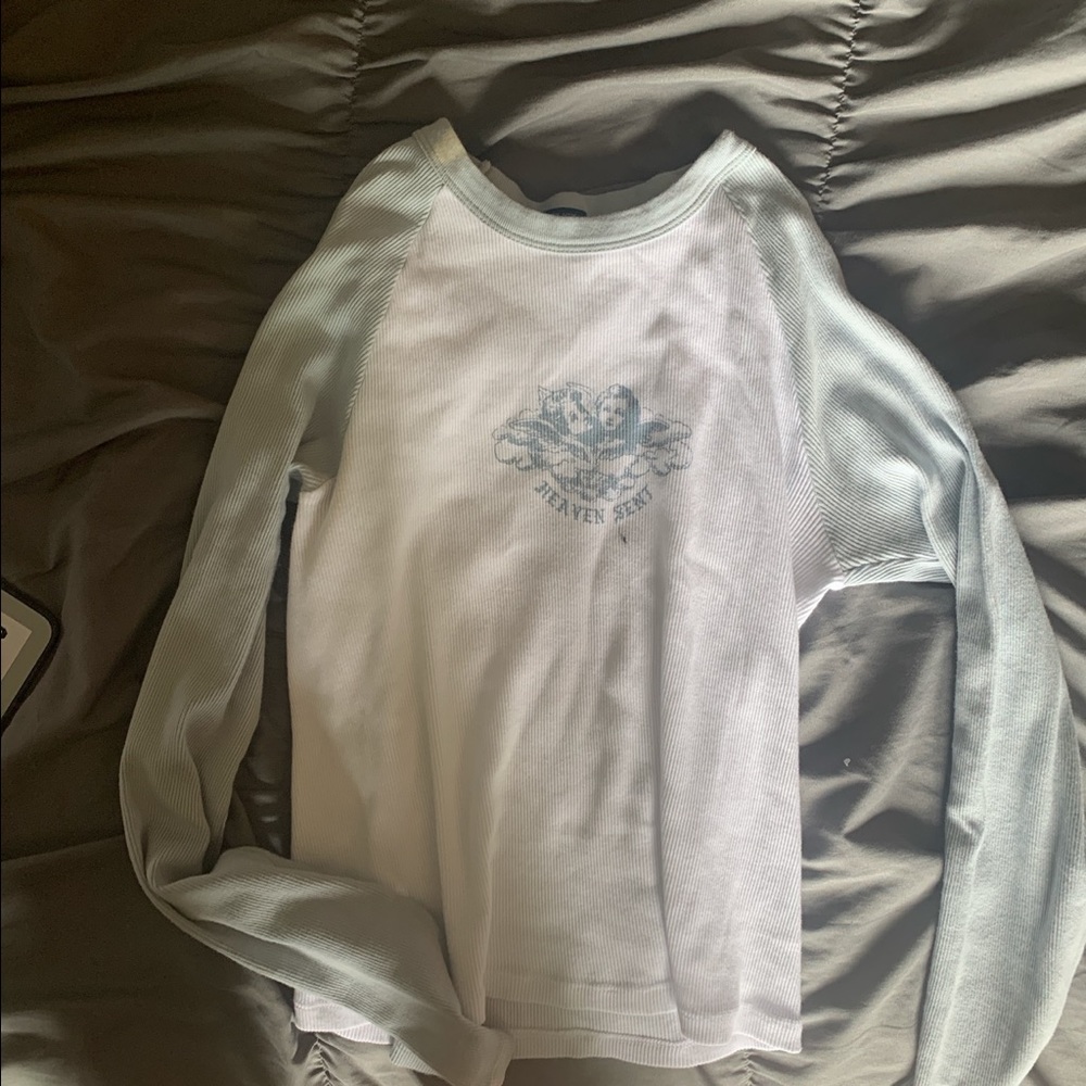BRANDY MELVILLE TOP CUTE ANGEL SENT BLUE VINTAGE